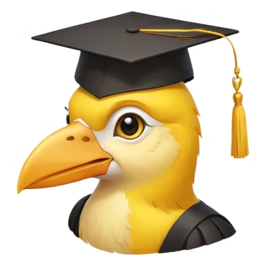 Bird graduate college sticker