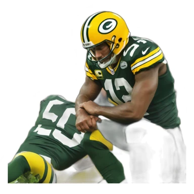 Aaron rogers kneeling to Jordan love sticker