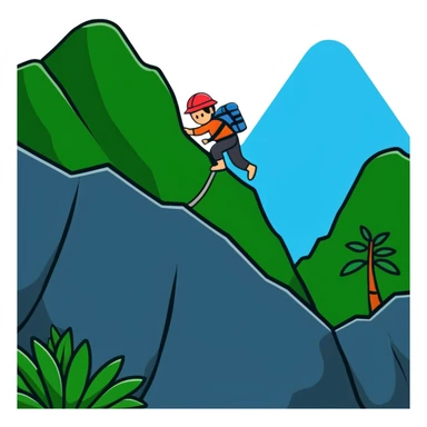 jungle mountain climber sticker