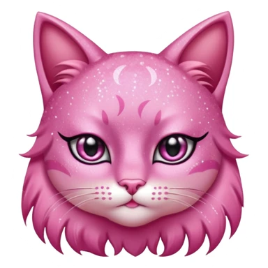 glitter sexy pink cat sticker
