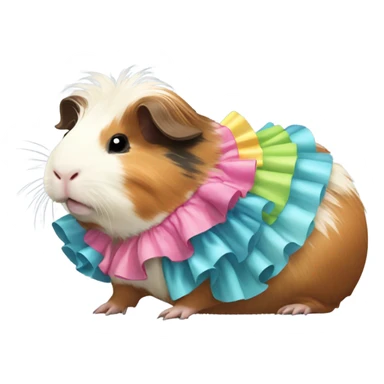Guinea pig wearing dress sticker
