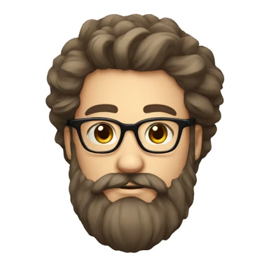 French Bearded person majestic with glasses sticker