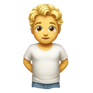 Bebe con chupete pelo rubio sticker