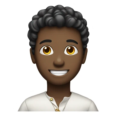 smiling boy with champagne flute sticker