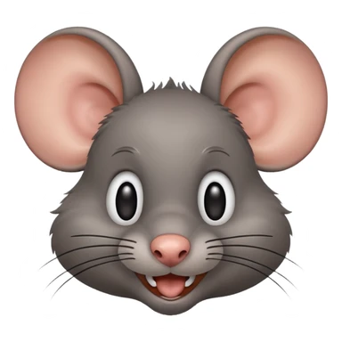 a rat with a goofy grin and big ears sticker