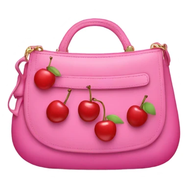 Pink coach purse with pink cherries on it sticker