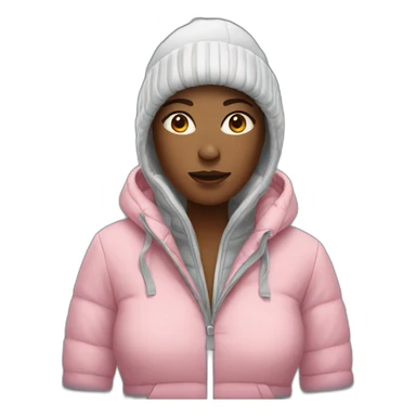 woman, cold, clothes sticker