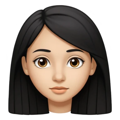 Fait une fille de 15 ans tunisienne avec les cheveux noir lisse avec la peau un peut métisse tunisienne un nez un peut plus gros  sticker