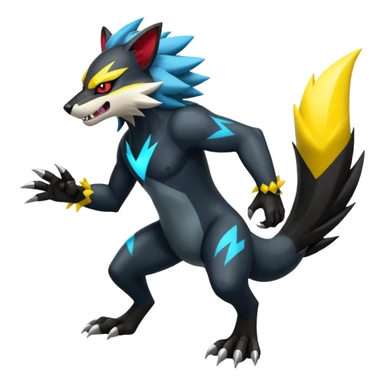 Obstagoon-Luxray-Zeraora-fusion  sticker