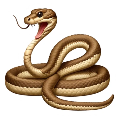 rattle snake with raised tail sticker