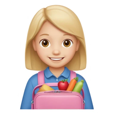 child with lunchbox sticker