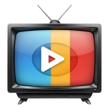 Create an emoji in which it is representing an app like YouTube professional logo of this app but don't make it like YouTube this app name as :- InSights TV sticker