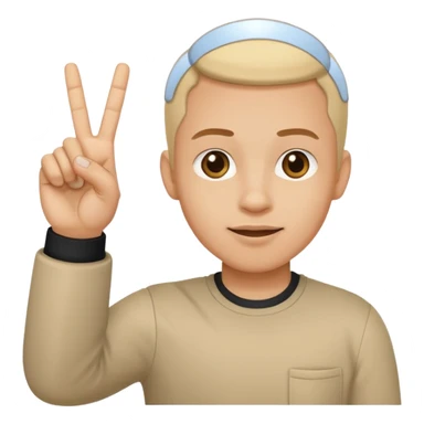 Yvl hand sign only 3 fingers up sticker