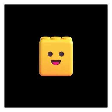 A sugar brick emoji in 3D emoji style. sticker