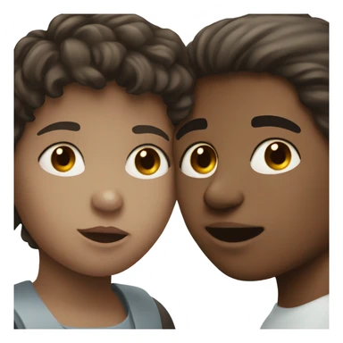 Blind girl and brunette boy kissing  sticker