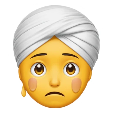 Crying emoji with sikh turban sticker