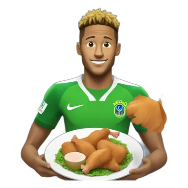 neymar qui mange poulet sticker