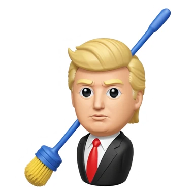 a donald trump toilet brush sticker