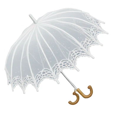 white lace umbrella sticker