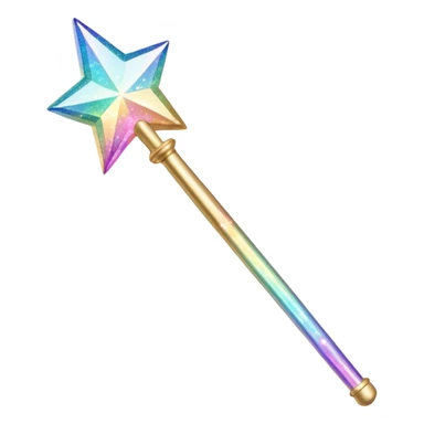 glitter magic wand sticker