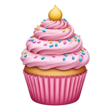 Cupcake with pink icing sticker