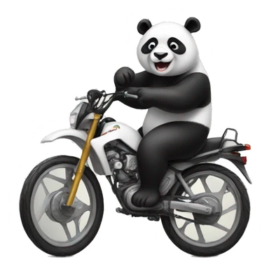Panda on bike  sticker