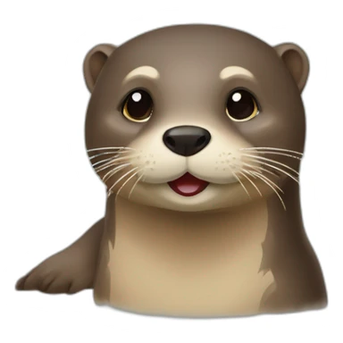 Loutre qui boude sticker