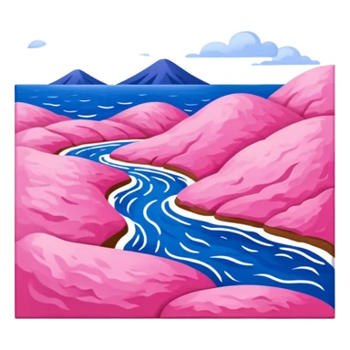 Matisse slop style pink SPAM art landscape sticker
