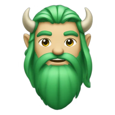 Green Haired Viking Saying GG sticker