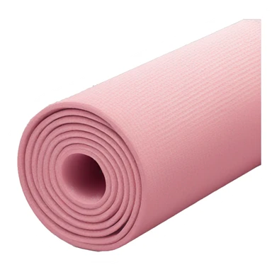light pink rolled yoga mat  sticker