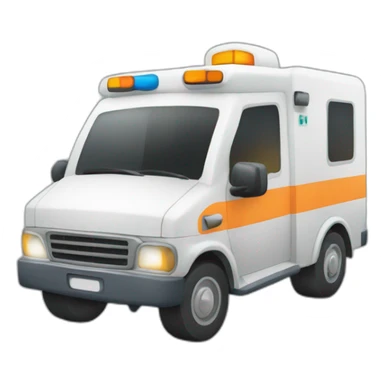 Técnico de ambulancia llegando al hospital  sticker