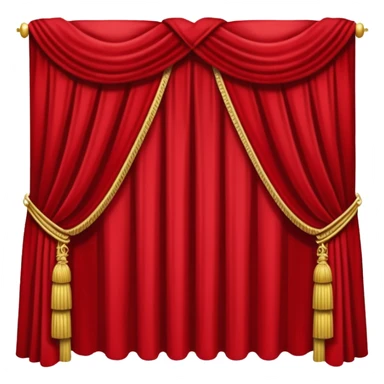 Simple red curtains  sticker