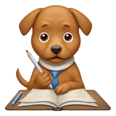 Dog eat homework sticker