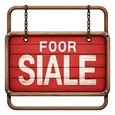 "FOR SALE" sign sticker