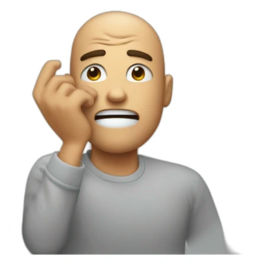 A person slapping a men sticker