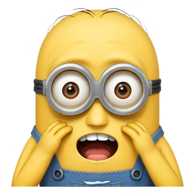 sobbing minion sticker