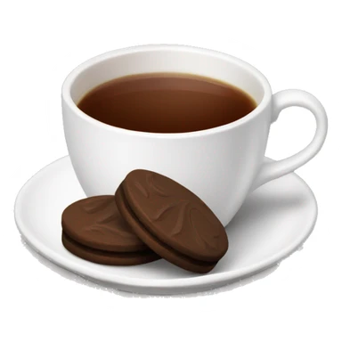 Cup of tea and chocolate biscuits sticker