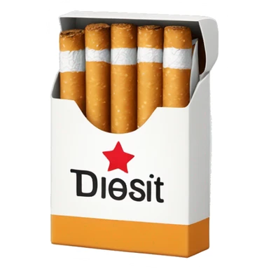 photorealistic pack of cigarettes sticker