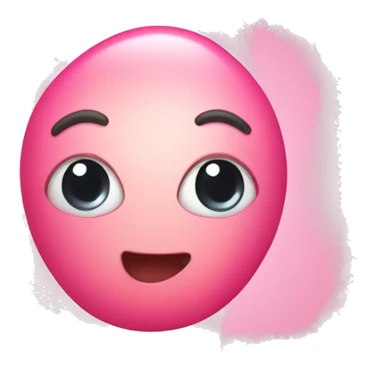 A cute pink jellybean sticker