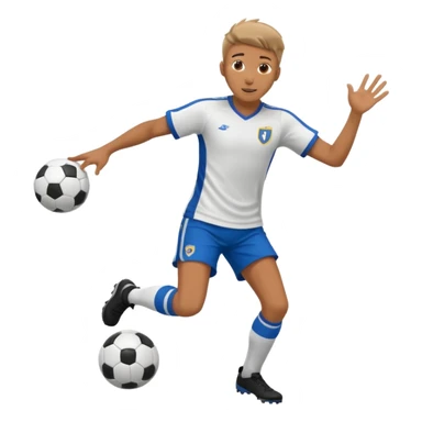 soccer player doing ball tricks sticker