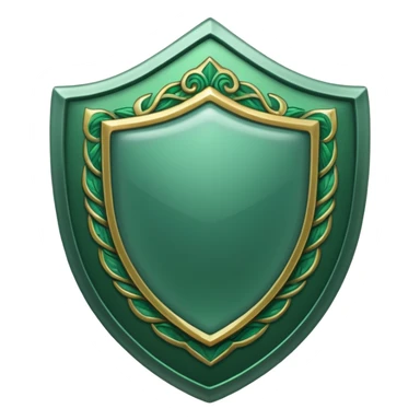 green frosted shield sticker
