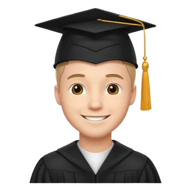 male university graduate sticker