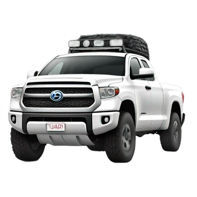 White tundra off roading  sticker