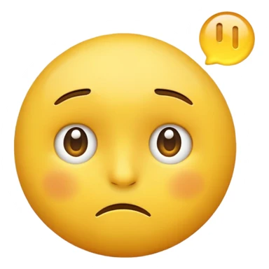 Pensive emoji shaking its head no  sticker