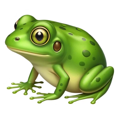 cute green frog with big eyes sticker