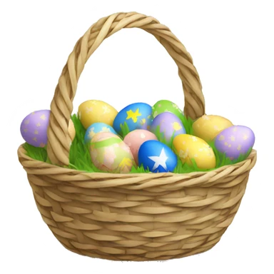 easter basket with eu flag eggs sticker