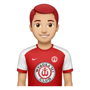 Create a emoji for a widad athletic club fan real t chirt sticker