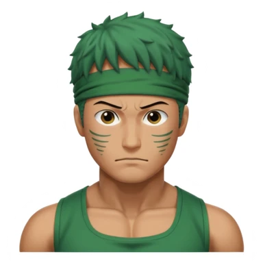 Real zoro remove face mark sticker