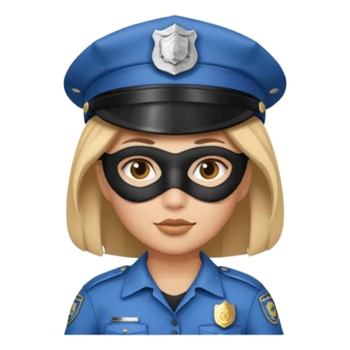 thief with police hat, thief mask,prison dress. sticker