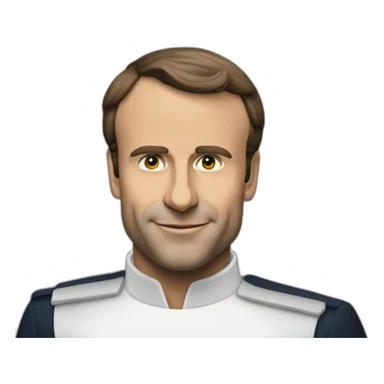 Macron sur une fusée  sticker